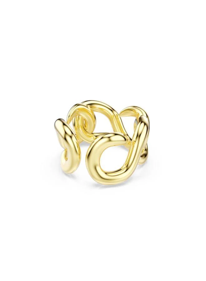 SWAROVSKI  Dextera Gold Tone Plated Open Crystal Ring (Size 58) for Women | Best Price UAE